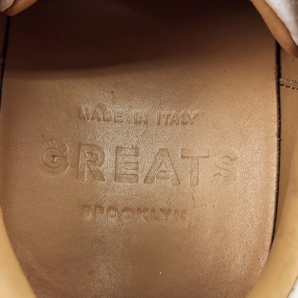 The Greats Brooklyn "Royals" Perforated White Leather Sneakers 8.5 Eur 38.5 - Picture 6 of 11